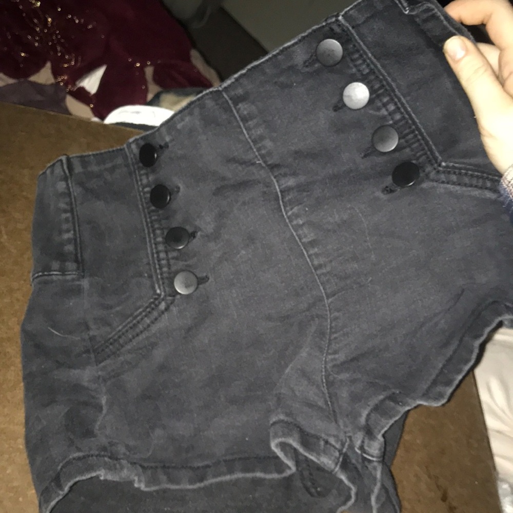 High-Waited Black Shorts